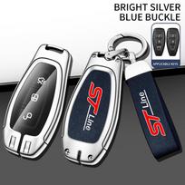 Naujas odinis automobilio nuotolinio valdymo pultelio dėklas Ford ST Line Fiesta Focus Mondeo Ecosport Kuga Puma Edge Escape raktų pakabuko aksesuaras gray
