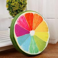 Relaxing 33cm 3D Fruit Seat Cushion Funny Fruit Round Cushion Butt Relaxing Sofa Floor Cushion Chair pink