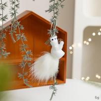 Cute Foam Christmas Squirrel Ornament Artificial Simulated Craft Christmas Tree Pendant Simulated Squirrel Craft Holiday Season brown