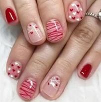Nagų meno plėvelė Europos ir Amerikos Valentino dienos kolekcija Meilės taškeliai Prancūziškas triušis katė Trumpas dėvėjimas Jelly glue + rubbing strips*4pcs
