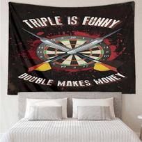Throw darts Printed Quick-Dry Tapestry Hanging for Bedroom,Livingroom, Playroom,Decor Art Room Wall Tapestry Holiday and Birthday Gifts 100cmx150cm brown