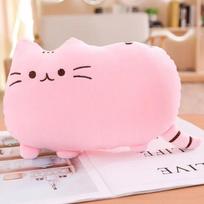 Kawaii Katės pliušinė pagalvė kačiukas pagalvėlė minkšti spalvingi pliušiniai žaislai pilka rožinė balta pliušinė lėlė namų apyvokos reikmenys dovanos merginai 40cm rožinė