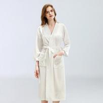 Spring and Summer Bathrobe, Sauna Suit, Steaming Suit, Nightgown XL white