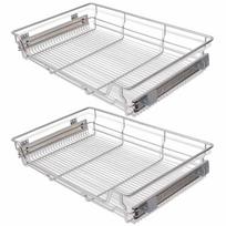 Built in Basket Drawer Slides 2 pcs Silver 800 mm