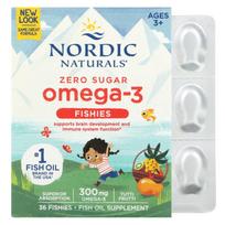 Nordic Naturals, Omega-3 Fishies, Sugar Free, Ages 3+, Tutti Fruti, 300mg, 36 Gummies