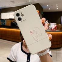 Juoda Balta Porų Meilė iPhone 11 12 13 14 15 16 Pro X XR XS Max Atsparus Smūgiams Telefono Dangtelis iPhone 7 8 Plus Silikoninis Dangtelis iPhone 15 black