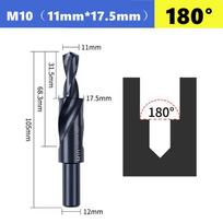 90 °/180 ° M2 HSS two-stage stepped drill bits M3~M12, suitable for segmented drilling tool drill bits for molds