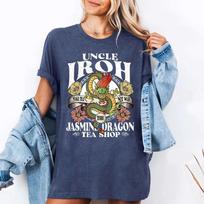 Uncle Iroh Jasmine Dragon Tea House Shirt Avatar The Last Airbender Bella Canvas Tee Short Sleeve Shirt Unisex Women AllSeason M gray