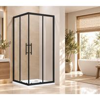 Dušo kabina FIRENZE Black 90x90 Stačiakampė
