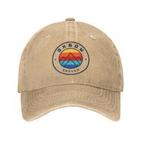 Retro Oxbow Oregonas Žvejyba Vasarinės beisbolo kepurės Unisex Susidėvėjęs medvilninis apsauginis nuo saulės kepurė Kalnų lauko veikla Reguliuojamos kepurės Kepurė Adjustable beige