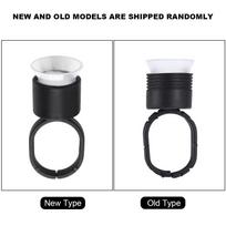 100pcs Tattoo Ink Ring Pigment  Holder Container Cup with Sponge Eyebrow Tattoo Kit Black+White white
