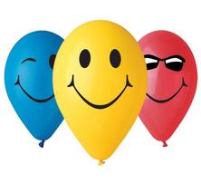 5 pcs smile balloons 12'' GS110/PS3M