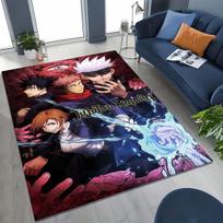 Anime Jujutsu Kaisen Yuji Satoru Animacinis kilimas miegamojo svetainės sofos namų durų kilimėlio dekoravimui, didelis neslystantis kilimėlis vaikų žaidimams 40x60cm( 15x23in ) gray