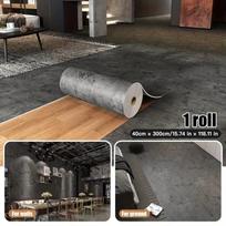 Self-Adhesive Vinyl Wallpaper Concrete Texture Thickened Foam Wall Panels 3M×40cm Interior Decor Waterproof Wall Stickers Home gray