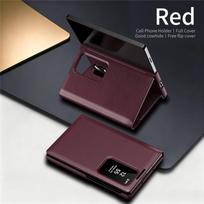 Skirta Samsung Galaxy Z FOLD 8 5G dėklas „Smart View“ langeliu su kortelės laikikliu Piniginės dangtelis ZFold 8 Fold8 apverčiami odiniai dėklai Galaxy Z Fold 8