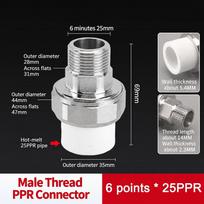 Stainless Steel PPR Flexible Joint Male Thread Plumbing Pipe Joint  Home Plumbing System M PPR25*3/4"