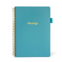 Meeting Organizer Planner Meeting Notebook with Action Item for Work Spiral 1 mėlyna