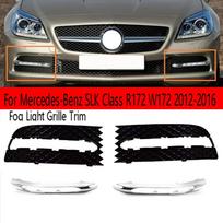 Front Bumper Fog Light Bezel Grille Trim Driving Light Cover Grille For Mercedes-Benz SLK Class R172 W172 12-16 As Shown Left