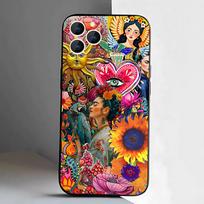 F-Frida Art K-Kahlo telefono dėklas iPhone 17,16,15,14,13,12,11,Pro,Max,Plus,E,Air,Mini apsauginiam juodam dangteliui iPhone17Pro black