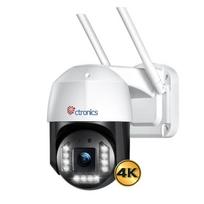 Ctronics Lauko apsaugos kamera 8MP 4K 5G Wi-Fi, Žmogaus/Transporto priemonės aptikimas, 256GB TF kortelė