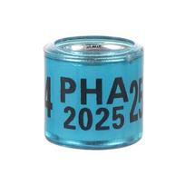 PHA 2026/2027 Balandžio kojos žiedas ID 8mm Su numeriais Aliuminio Plastiko Lenktyninio balandžio Lauko treniruočių žymėjimo žiedas 60 vnt blue