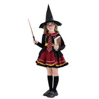 Girls Witch Costume for Kids Pretend Play Dress Up S raudona