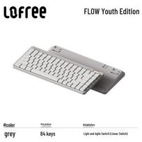 LOFREE OE921 Lite žemo profilio 84 klavišų trijų režimų mechaninė klaviatūra pilka