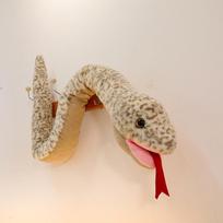 Dėmėta rankinė lėlė gyvatė imitacinė gyvatės lėlė kūrybingi triukų rekvizitai ilga pitono pagalvė pliušinis žaislas 110Cm (belly rabbit hair without hand puppet) beige