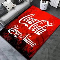 Coca Cola Rainbow Custom Name Carpet Rug For Living Room Bedroom Home Sofa Decoration Kids Play Nonslip Floor Mat 80x120cm( 31x47in) red