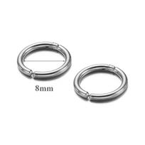 6pcs Stainless Steel Invisible Ear Clips Fake Hoop Earrings for Women Men Without Ear Piercing Fashion Jewelry Huggie Wholesale gray
