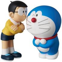 MEDICOM TOY UDF Ultra Detail Figure No.879  Fujiko F. Fujio Works  Series 16 Doraemon & Nobita, 72.5mm, 1/NS Scale, Painted & Finished brown