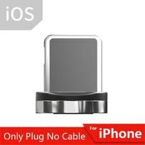 Essager 540 pasukamas magnetinis kabelis 3A greito įkrovimo mikro USB C tipo laidas, skirtas iPhone Xiaomi magnetiniam įkrovikliui telefono duomenų laidas Only iOS Plug gray