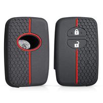 Silikoninis raktų pakabuko dangtelis TOYOTA Auris Prius Alphard Land Cruiser 200 Prado Aqua Avensis Avalon Venza pulteliui 2/3/4 mygtukų Raktų pakabukas gray