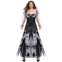 Helovino kostiumas suaugusiems, Zombių vaiduoklės nuotakos kostiumas, Vampyro kostiumas, Sceninio pasirodymo kostiumas XL black