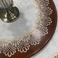 Amerikietiška nėriniuota apvali staltiesė lengvo prabangos retro poliesterio audinio namų apvali stalo staltiesė staltiesė 50cm diameter circle