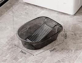 Washboard Basin Scrubbing Board Portable Wash Tub Non Slip with Integrated Washboard Laundry Basin for Home Hand Washing Dorm