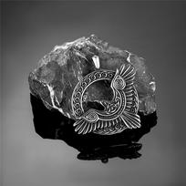 Stainless Steel Norse Mythology Eagle Necklace Men Vikings Raven Never Fade Gold Color Vegvisir Slavic Runes Amulet Pendant Gift 60CM gray