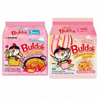 Samyang Cream Cheese Spicy Chicken Flavor Buldak makaronai kepti keptuvėje #Cream Flavor+Double Cream Flavor*8bag