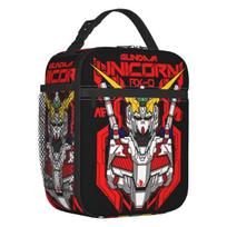 Custom Gundams RX-O Anime Game Insulated Lunch Bag for Work School Cartoon Portable Thermal Cooler Lunch Box Men Women One Size black