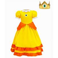 Princesės Peach Helovino Cosplay Kostiumas - Super Mario Bros L yellow