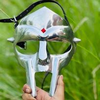 MF Doom Stiliaus Piktadario Kaukė Nerūdijanti Veidrodinio Poliravimo Vakarėlio Kaukė - Išprotėjęs Piktadarys Gladiatoriaus Veido Kaukė Geriausia Dovana Helovinui gray