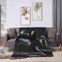 Vampire Diaries Chronicles Damon Salvatore Blankets Fleece Winter Multi-function Soft Throw Blanket Bed Couch Bedding Throws Size: 75*100cm, Weight: 230 GSM black