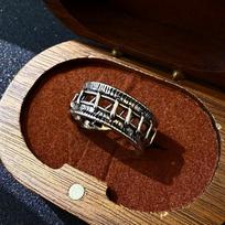 Retro  Healing  Wound Stitches Adjustable Open Ring For Men Silver-plated Copper Gothic Punk Edgy  Accessories Cool Gift 8-12 brown