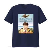 Louis De Funes Policininkas ir ateiviai Marškinėliai Klasikinis filmo dizainas Laisvalaikio vintažiniai Skalbti Kvėpuojantys Stilingi Unisex XL white