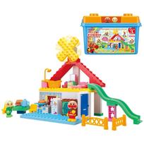 [BANDAI] BlockLabo Block Lab Anpanman Bakery and Slide House Block Bucket Recommended for 3 and up yellow