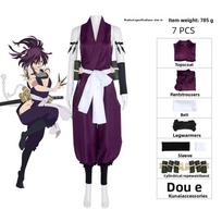 Hells Paradise Cosplay Kostiumas Su Poliesterio Audiniu Anime Vaidmenų Žaidimui S blue