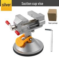 Rotatable 360° Suction Cup Mini Bench Vise with Walnut Pliers