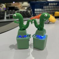 Rechargeable Keyboard Fidget Toy, Fun Duck-Shaped Keychain With Lights And Click Sounds, Stress Relief, Birthday Gift gray