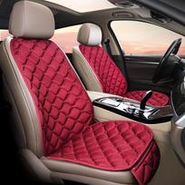 Naujas deimantinis pliušinis žieminis automobilio sėdynės pagalvėlė - pūkų medvilnės vairuotojo sėdynės ir atlošo užvalkalas Cushion vyno raudonos spalvos