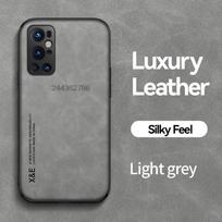 Leather Magnetic Shockproof Case For OnePlus 9 Pro 9RT With Metal Plate Protective Cover Silicone Soft Phone Shell Leather Case For OnePlus 9 gray